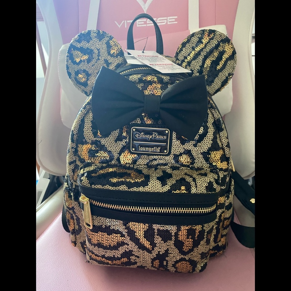 Disney Leopard Loungefly mini backpack
